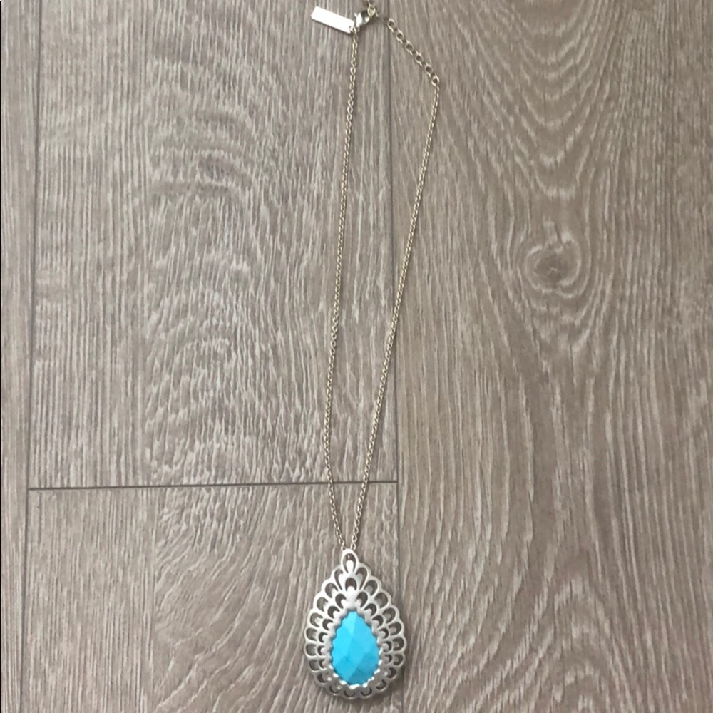 Kendra Scott Turquoise Teardrop Necklace
